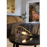 EGLO 43685 | Tarbes Eglo stolna svjetiljka 26,5cm sa prekidačem na kablu 1x E27 brušeno zlato, crno