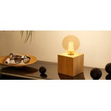 EGLO 43733 | Prestwick Eglo stolna svjetiljka kocka 9,5cm sa prekidačem na kablu 1x E27 bezbojno