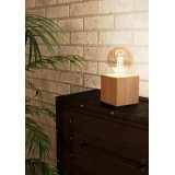 EGLO 43733 | Prestwick Eglo stolna svjetiljka kocka 9,5cm sa prekidačem na kablu 1x E27 bezbojno