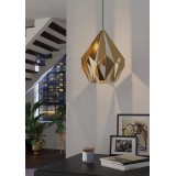 EGLO 43815 | Carlton-1 Eglo visilice svjetiljka 1x E27 zlatno