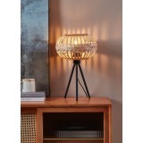 EGLO 43865 | Amsfield Eglo stolna svjetiljka 41cm sa prekidačem na kablu 1x E27 crno, bezbojno
