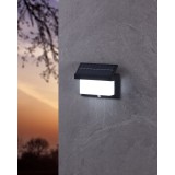 EGLO 48968 | Utrera Eglo zidna svjetiljka sa senzorom, svjetlosni senzor - sumračni prekidač solarna baterija, elementi koji se mogu okretati 1x LED 800lm 4000K crno, bijelo