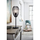 EGLO 49144 | Clevedon Eglo stolna svjetiljka 55cm sa prekidačem na kablu 1x E27 crno