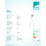 EGLO 49342 | Dundee Eglo podna svjetiljka 135,5cm s poteznim prekidačem elementi koji se mogu okretati 1x E27 menta, crveni bakar, bijelo