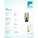 EGLO 49646 | Roccamena Eglo stolna svjetiljka 31cm sa prekidačem na kablu 1x E27 crno, crveni bakar