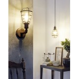 EGLO 49809 | Port-Seton Eglo visilice svjetiljka 1x E27 braon antik