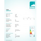 EGLO 75204 | Oderzo Eglo stropne svjetiljke svjetiljka 4x LED 1440lm 3000K krom, bijelo