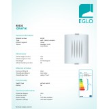 EGLO 83132 | Grafik Eglo zidna, stropne svjetiljke svjetiljka pravotkutnik 1x E27 poniklano mat, saten