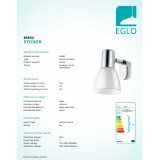 EGLO 85832 | Sticker Eglo ovetljenje ogledala svjetiljka 1x E14 krom, bijelo