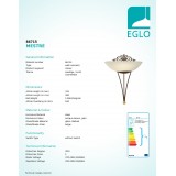 EGLO 86715 | Mestre Eglo zidna svjetiljka 1x E27 braon antik, zlatno, šampanjac žuto
