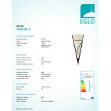 EGLO 87793 | Pascal1 Eglo zidna svjetiljka 1x E14 braon antik, bež