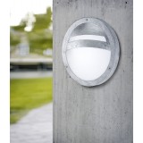 EGLO 88119 | Sevilla Eglo zidna, stropne svjetiljke svjetiljka okrugli 1x E27 IP44 pocinčana, saten