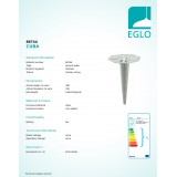EGLO 88744 | Eglo rezervni dijelovi pribor pocinčana