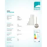 EGLO 88969 | Eglo cijev za kabel pribor poniklano mat