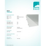 EGLO 89223 | Tricala Eglo zidna rezervni dijelovi brušeni aluminij