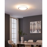 EGLO 900149 | Capasso Eglo zidna, stropne svjetiljke svjetiljka okrugli 1x LED 1600lm 3000K bijelo, crno, opal