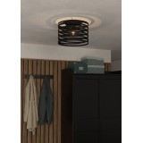 EGLO 900164 | Cremella Eglo stropne svjetiljke svjetiljka 1x E27 crno