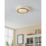 EGLO 900369 | Carpi-LED Eglo zidna, stropne svjetiljke svjetiljka okrugli 1x LED 1110lm 3000K IP44 brušeno zlato, bijelo