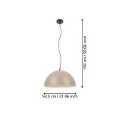 EGLO 900696 | Gaetano Eglo visilice svjetiljka 1x E27 boja pijeska, crno, krem