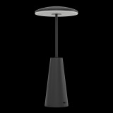 EGLO 900925 | Piccola-Ponente Eglo nosiva, stolna svjetiljka sa tiristorski dodirnim prekidačem jačina svjetlosti se može podešavati, sa podešavanjem temperature boje, baterijska/akumulatorska, USB utikač 1x LED 200lm 3000K IP54 crno, opal
