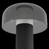 EGLO 900983 | Piccola-Ponente Eglo nosiva, stolna svjetiljka sa tiristorski dodirnim prekidačem jačina svjetlosti se može podešavati, sa podešavanjem temperature boje, baterijska/akumulatorska, USB utikač 1x LED 250lm 3000 <-> 6500K IP44 crno, prozi