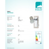 EGLO 90914 | Rottelo Eglo spot svjetiljka s prekidačem elementi koji se mogu okretati 1x GU10 400lm 3000K poniklano mat, krom