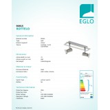 EGLO 90915 | Rottelo Eglo spot svjetiljka elementi koji se mogu okretati 2x GU10 800lm 3000K poniklano mat, krom