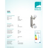 EGLO 90984 | Enea Eglo spot svjetiljka elementi koji se mogu okretati 2x E14 poniklano mat, bijelo