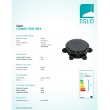 EGLO 91207 | Eglo kutija za spajanje pribor IP68 crno