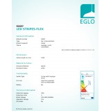 EGLO 92057 | Eglo-LS-Flex-IP Eglo LED traka svjetiljka sa prekidačem na kablu sa kablom i vilastim utikačem 2x LED 477lm + 1x LED 4000K bijelo