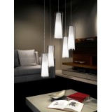 EGLO 93003 | Pinto Eglo visilice svjetiljka 5x E27 krom, bijelo, prozirno