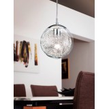 EGLO 93073 | Luberio Eglo visilice svjetiljka kuglasta 1x E27 krom, aluminij, prozirna