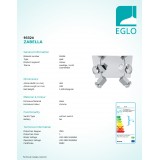 EGLO 93324 | Zabella Eglo spot svjetiljka elementi koji se mogu okretati 4x GU10 1600lm 3000K krom