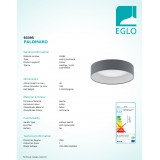EGLO 93395 | Palomaro Eglo stropne svjetiljke svjetiljka okrugli 1x LED 950lm 3000K bijelo, antracit