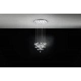 EGLO 93662 | Pianopoli Eglo visilice svjetiljka jačina svjetlosti se može podešavati 15x LED 4050lm 3000K krom, prozirna