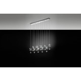 EGLO 93663 | Pianopoli Eglo visilice svjetiljka jačina svjetlosti se može podešavati 10x LED 2700lm 3000K krom, prozirna