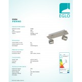 EGLO 93694 | Pierino Eglo spot svjetiljka elementi koji se mogu okretati 2x LED 960lm 3000K poniklano mat, krom