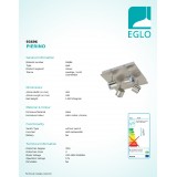 EGLO 93696 | Pierino Eglo spot svjetiljka elementi koji se mogu okretati 4x LED 1920lm 3000K poniklano mat, krom