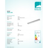 EGLO 93707 | Kob-LED Eglo osvjetljenje ploče svjetiljka s prekidačem 3x LED 780lm 3000K poniklano mat