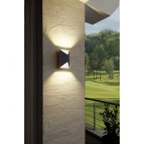 EGLO 93994 | Predazzo Eglo zidna svjetiljka 2x LED 360lm 3000K IP44 antracit, bijelo