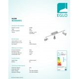 EGLO 94288 | Bonares Eglo spot svjetiljka elementi koji se mogu okretati 3x GU10 720lm 3000K krom, prozirna