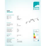EGLO 94289 | Bonares Eglo spot svjetiljka elementi koji se mogu okretati 4x GU10 960lm 3000K krom, prozirna