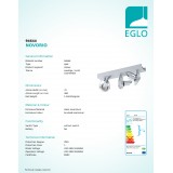 EGLO 94644 | Novorio Eglo spot svjetiljka elementi koji se mogu okretati 3x GU10 1200lm 3000K brušeni aluminij