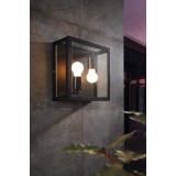 EGLO 94832 | Alamonte Eglo zidna, stropne svjetiljke svjetiljka 2x E27 IP44 crno, prozirna