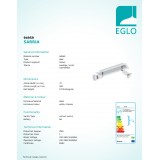 EGLO 94959 | Sarria Eglo spot svjetiljka elementi koji se mogu okretati 2x GU10 690lm 3000K bijelo, krom