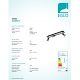 EGLO 94965 | Sarria Eglo spot svjetiljka elementi koji se mogu okretati 3x GU10 1035lm 3000K crno, krom