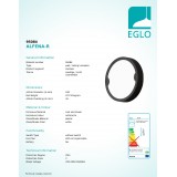 EGLO 95084 | Alfena-R Eglo zidna, stropne svjetiljke svjetiljka 1x LED 1000lm 3000K IP44 antracit, bijelo