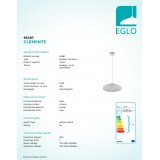 EGLO 95287 | Clemente Eglo visilice svjetiljka 3x E27 krom, prozirno, kristal