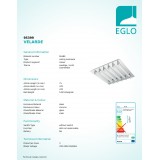 EGLO 95399 | Velarde Eglo stropne svjetiljke svjetiljka 6x LED 3300lm 3000K krom, prozirna