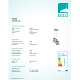EGLO 95526 | Tarega Eglo visilice svjetiljka 3x E27 sivo, smeđe